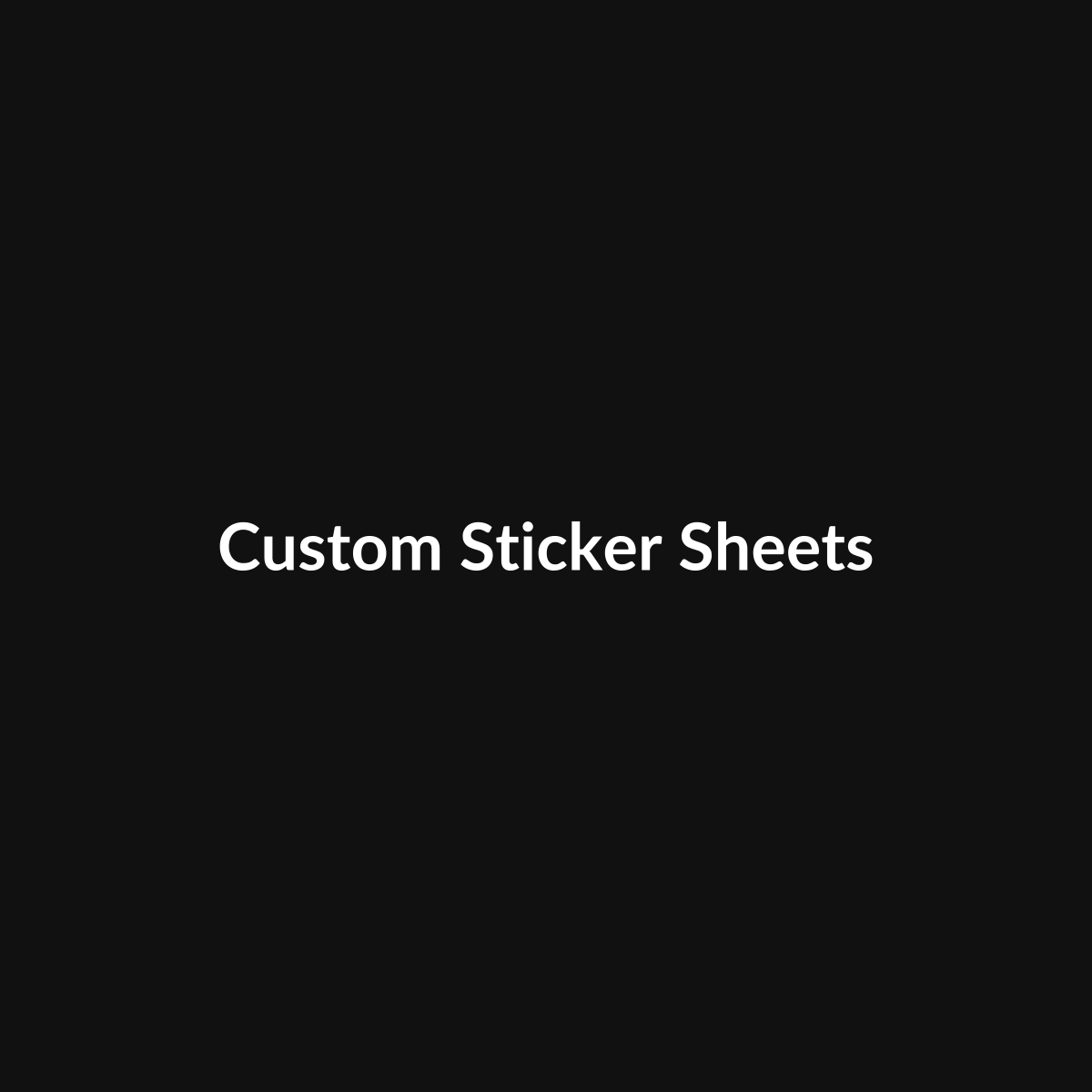 Custom Sticker Sheets