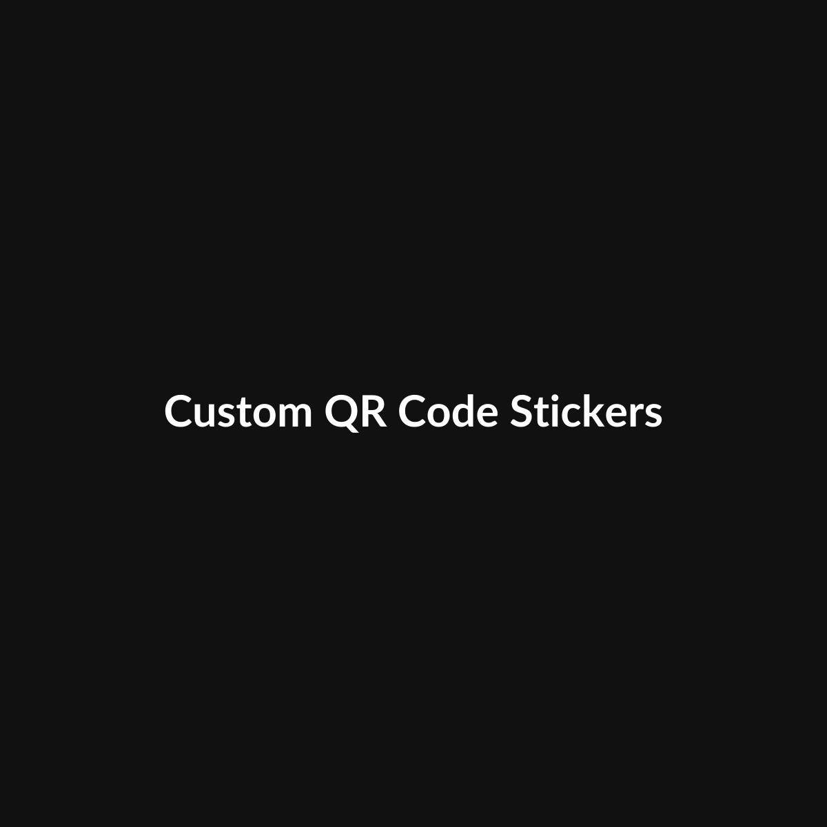 Custom QR Code Stickers